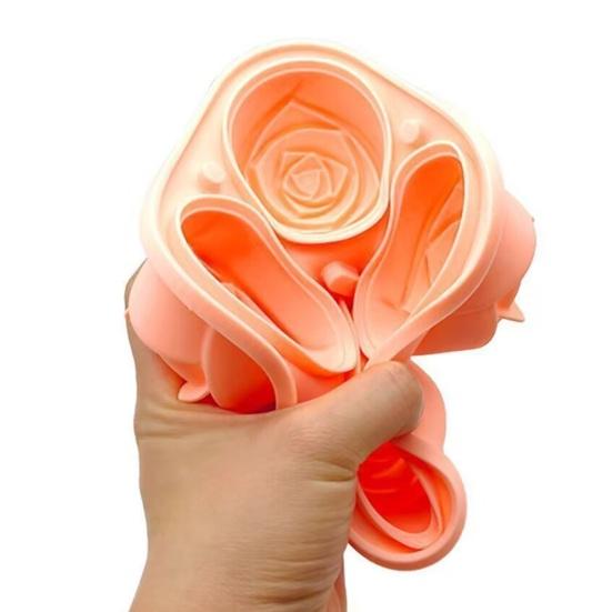 Silicone Ice Cube Mold Rose Shape Ice Ball Tray Slow Melting Whiskey