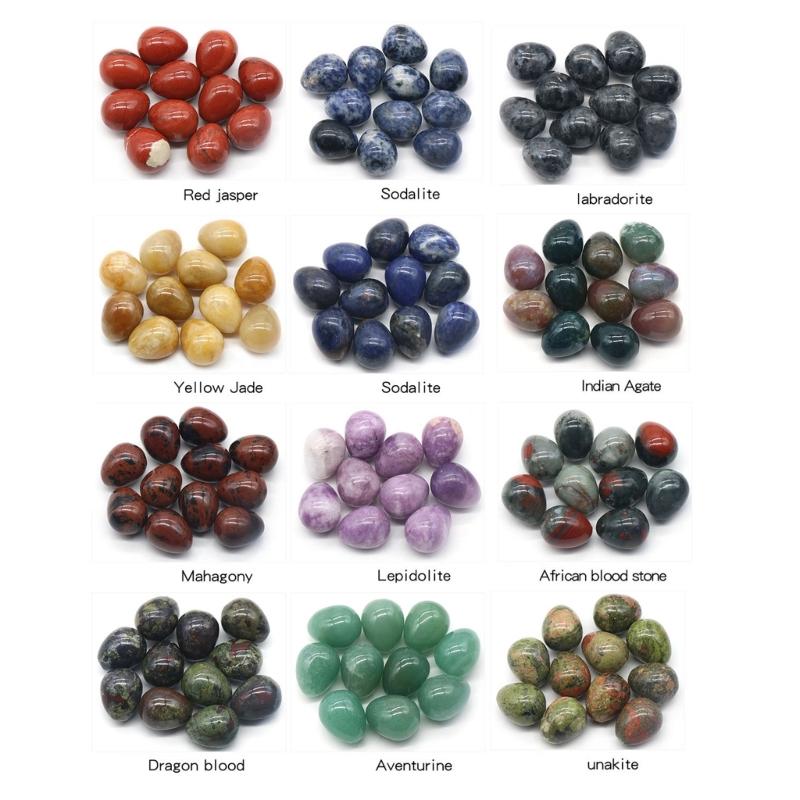 Random Mix of 20 Colorful Crystal Eggs Collection Variety Crystals Stones Healing Crystals for Spiritual Enthusiasts