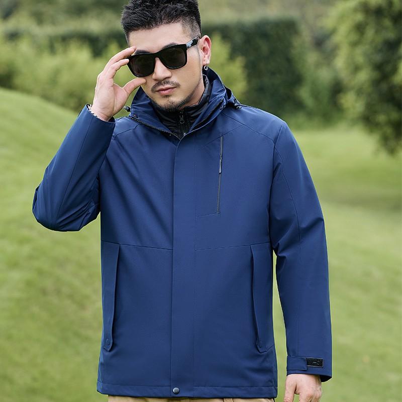 Mens Womens 3-in-1 Waterproof Windproof Winter Jacket With Removable 90% Duck Down Insulated Liner Hiking Skiing Outdoor