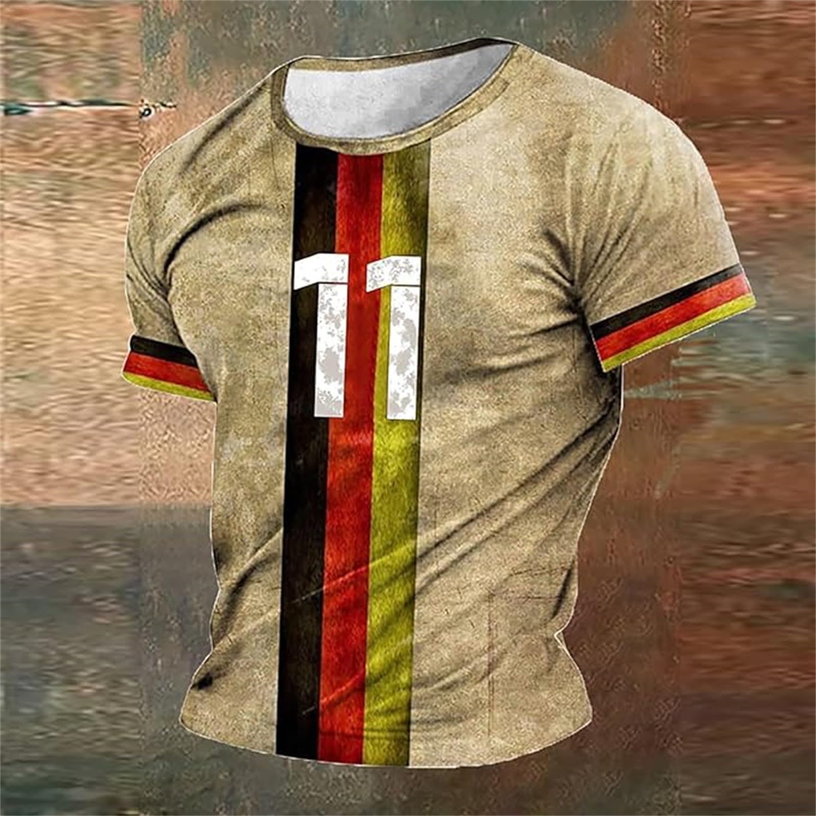 

Men s Printed T-Shirt Men s Loose Casual Short Sleeve Top XL кавун червоний колір