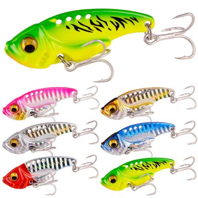 6pcs Metal Vib Blade Lure Fishing Lures Spinner Bait 4.8cm 10g Sinking Vibration Baits Artificial Sea Fishing Bass Diving Swivel Baits