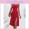 Summer Floral Sleeveless Girl Dress With High Waist And Slit For Casual Wear
