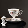 220ml Bone China Espresso Cup Saucer Sets Ceramic Black Tea Mug Saucer Afternoon Tea Coffee Cup Saucer Sets Couple Water Cups