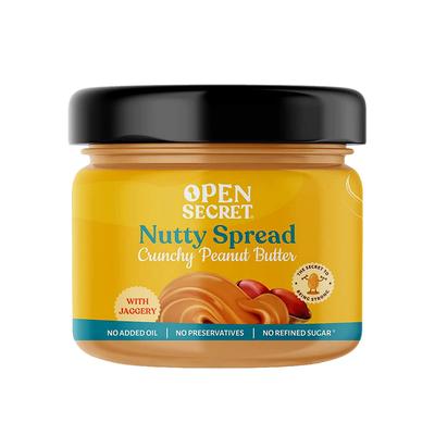 Open Secret Peanut Butter Crunchy | 295g | Unsweetened | 30g Protein | High Protein Peanut Butter, Peanut Butter Unsweetened