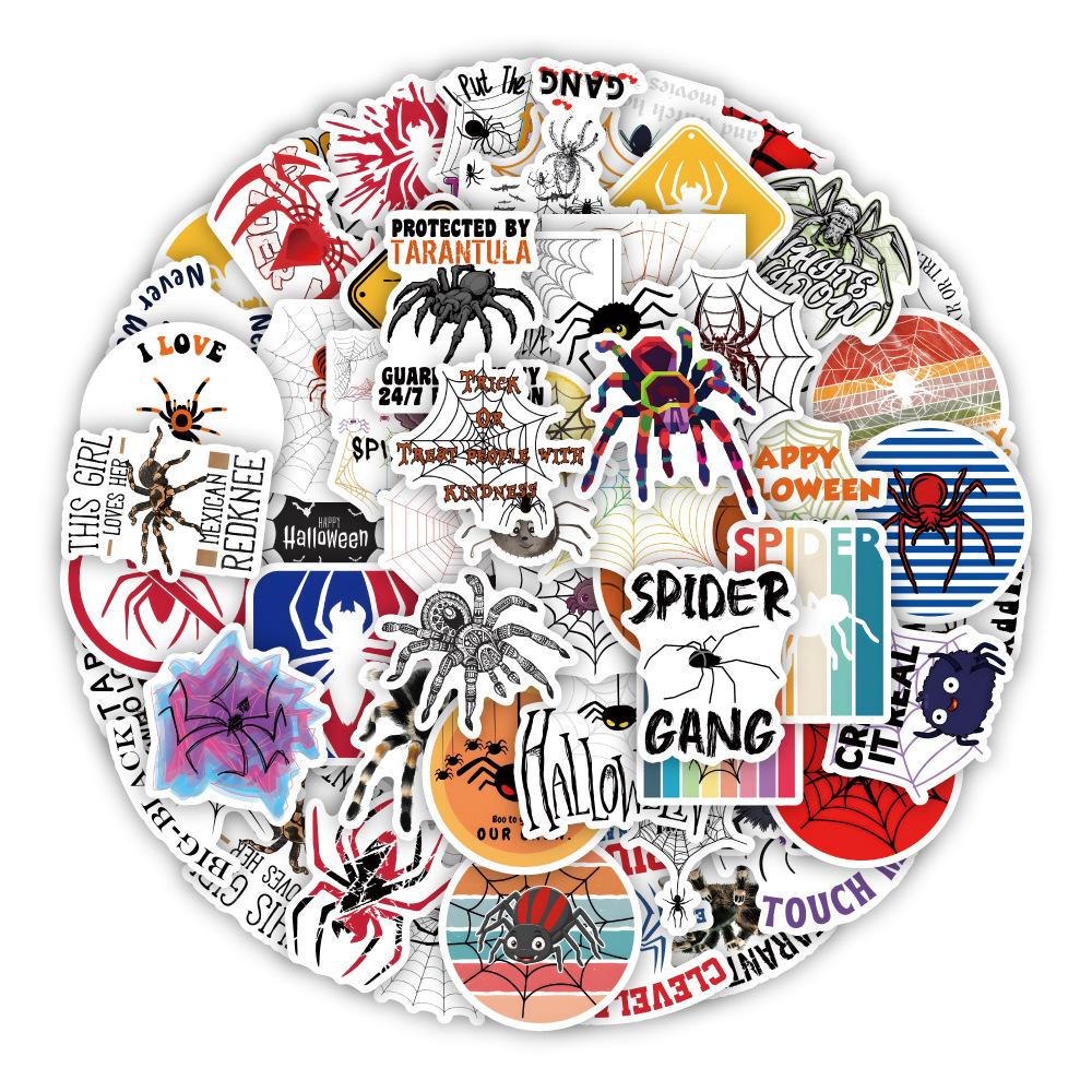 10/50pcs Cute Spider Stickers Spinnennetz Graffiti Stickers for DIY Luggage Laptop Skateboard Motorcycle Bicycle Sticker