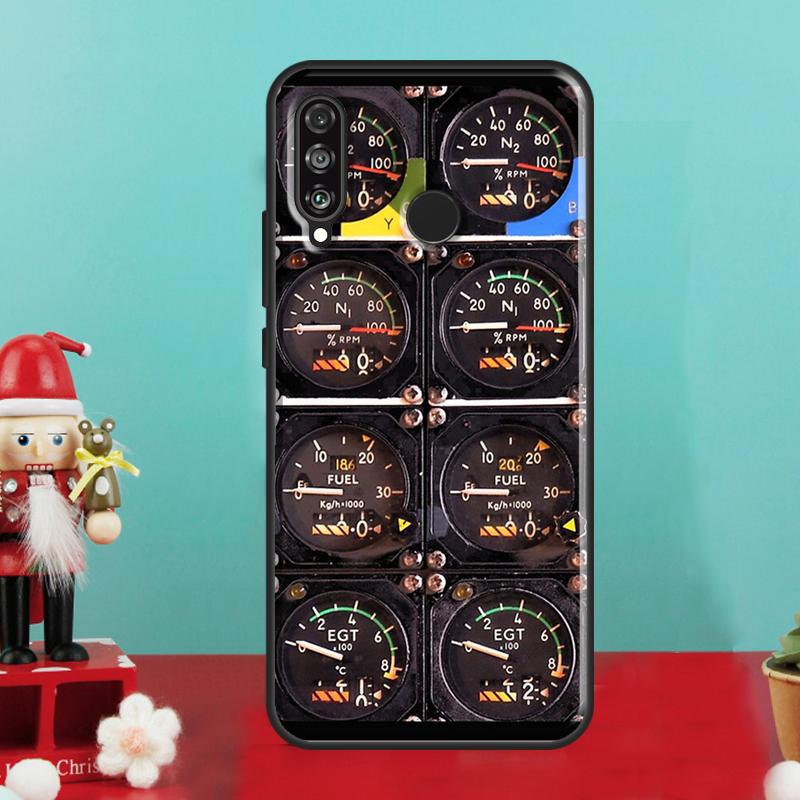 Flight Instruments Cockpit For Huawei Nova 9 10 SE 12i 12s 11i 8i Y90 Y60 Y70 Y72 Y73 Y61 Y91 P30 P40 Lite P60 Pro Case
