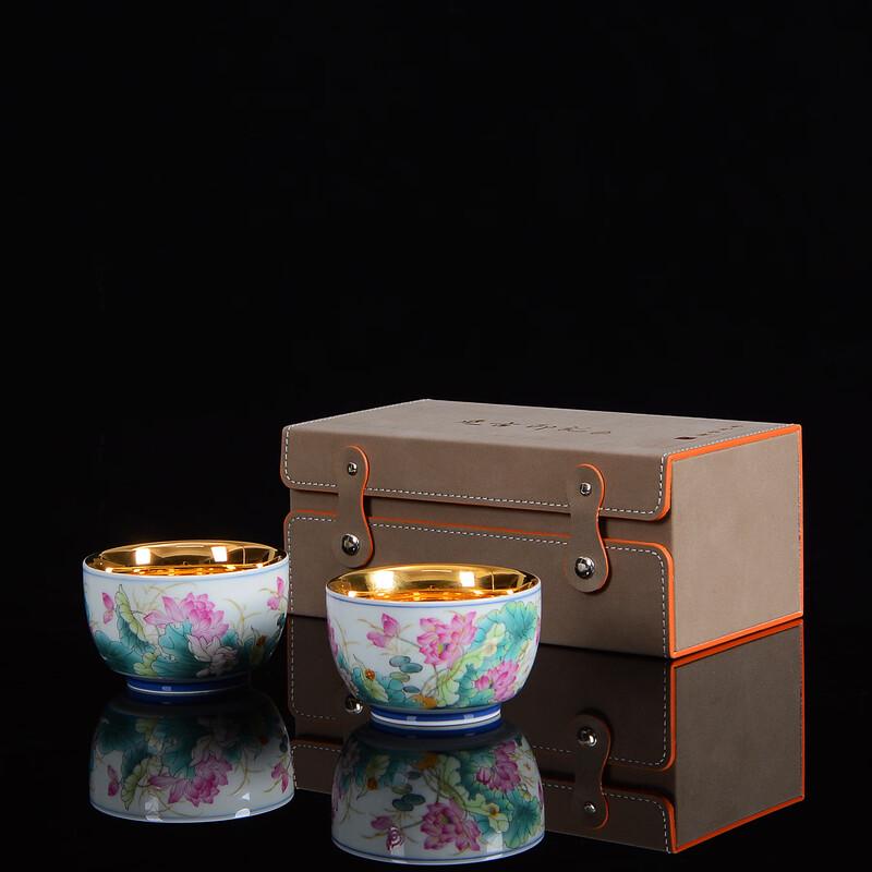

Luxury Gilded Master Tea Cup with Summer Lotus Design