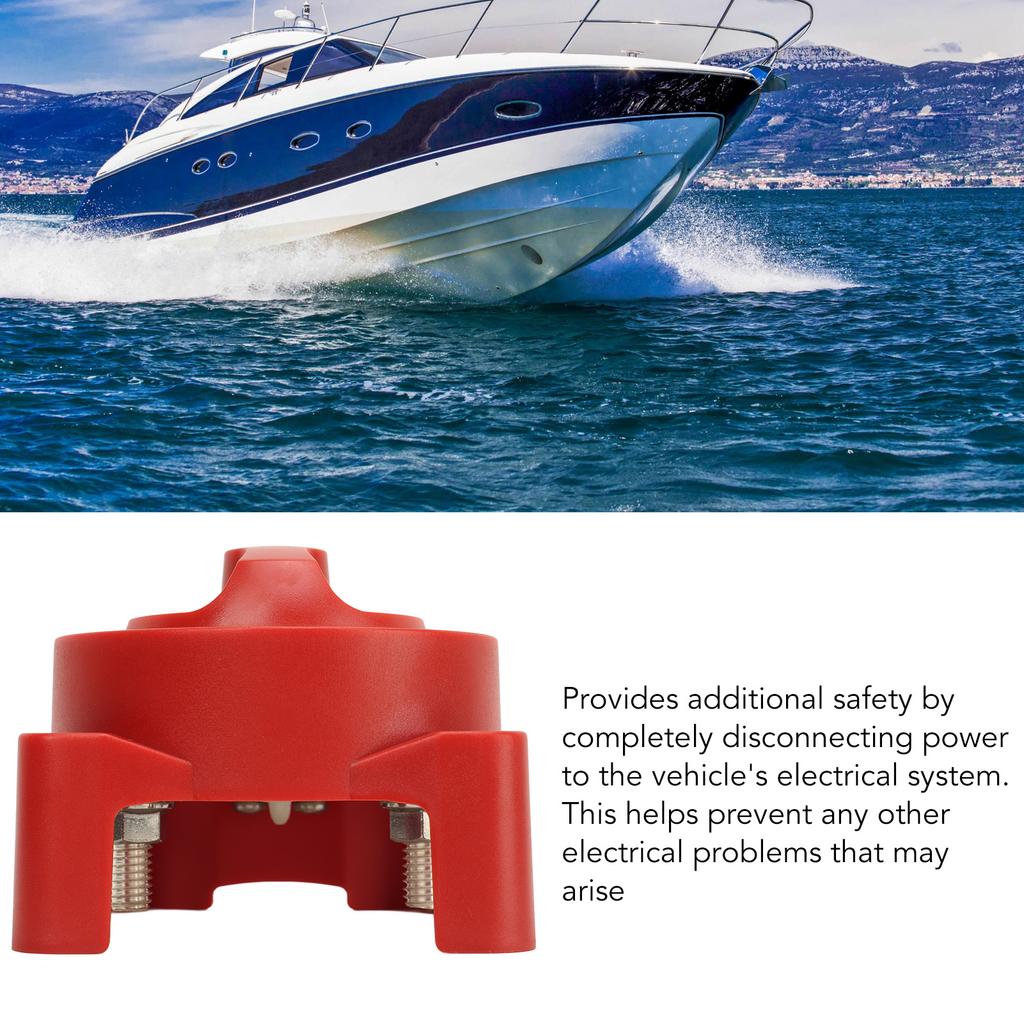 Battery Disconnect Switch 350A 48V 2 Gear Stud Red Strong Safety Marine Battery Selector Switch for RV Marine Automotive Battery 9004E