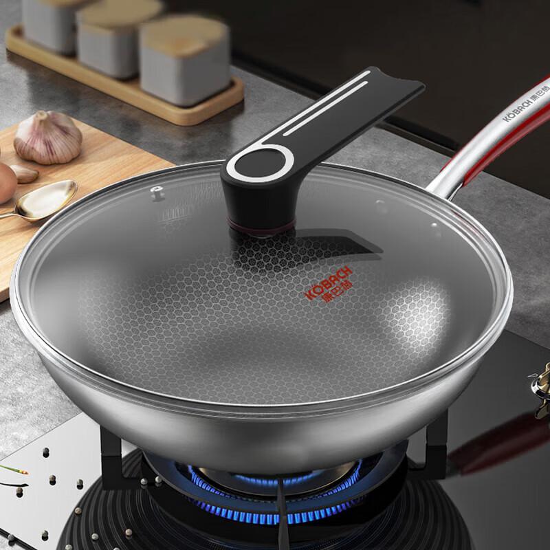 Kangbahe 304 Stainless Steel Honeycomb Wok