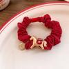 Red Cloth Rope New Year's Red Hair Rope Zinc Zinc Alloy Chinese Children Hair Band  Daily Life