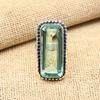 Aqua Apatite Gemstone Handmade 925 Solid Sterling Silver Jewelry Ring For Wedding Gift