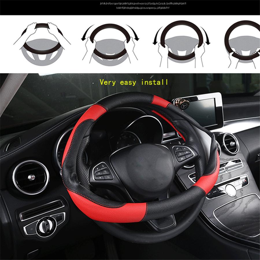 38cm Car Winter Short Plush Steering Wheel Antiskid Protector Cover Universal