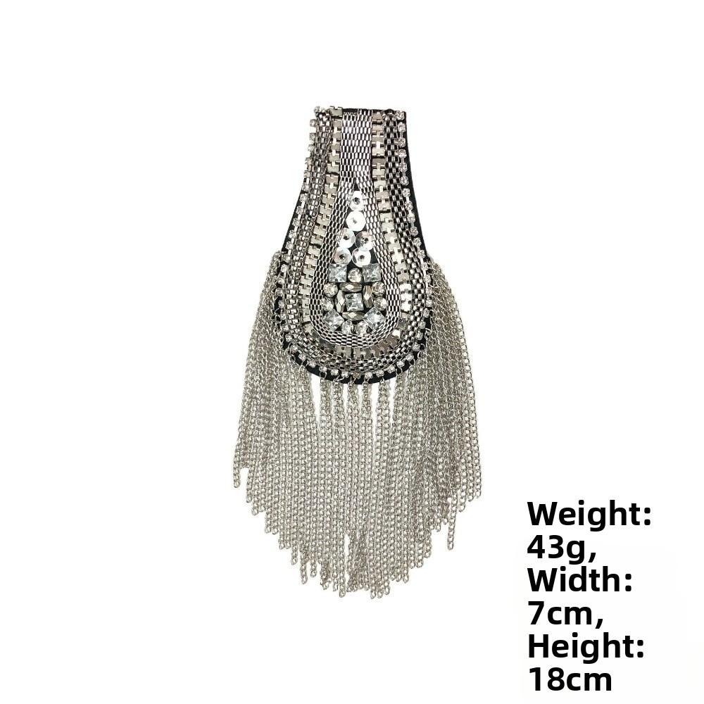 Handmade Shoulder Tassel Epaulet Long Chain Brooch Shoulder Epaulettes  Clothing Accessories