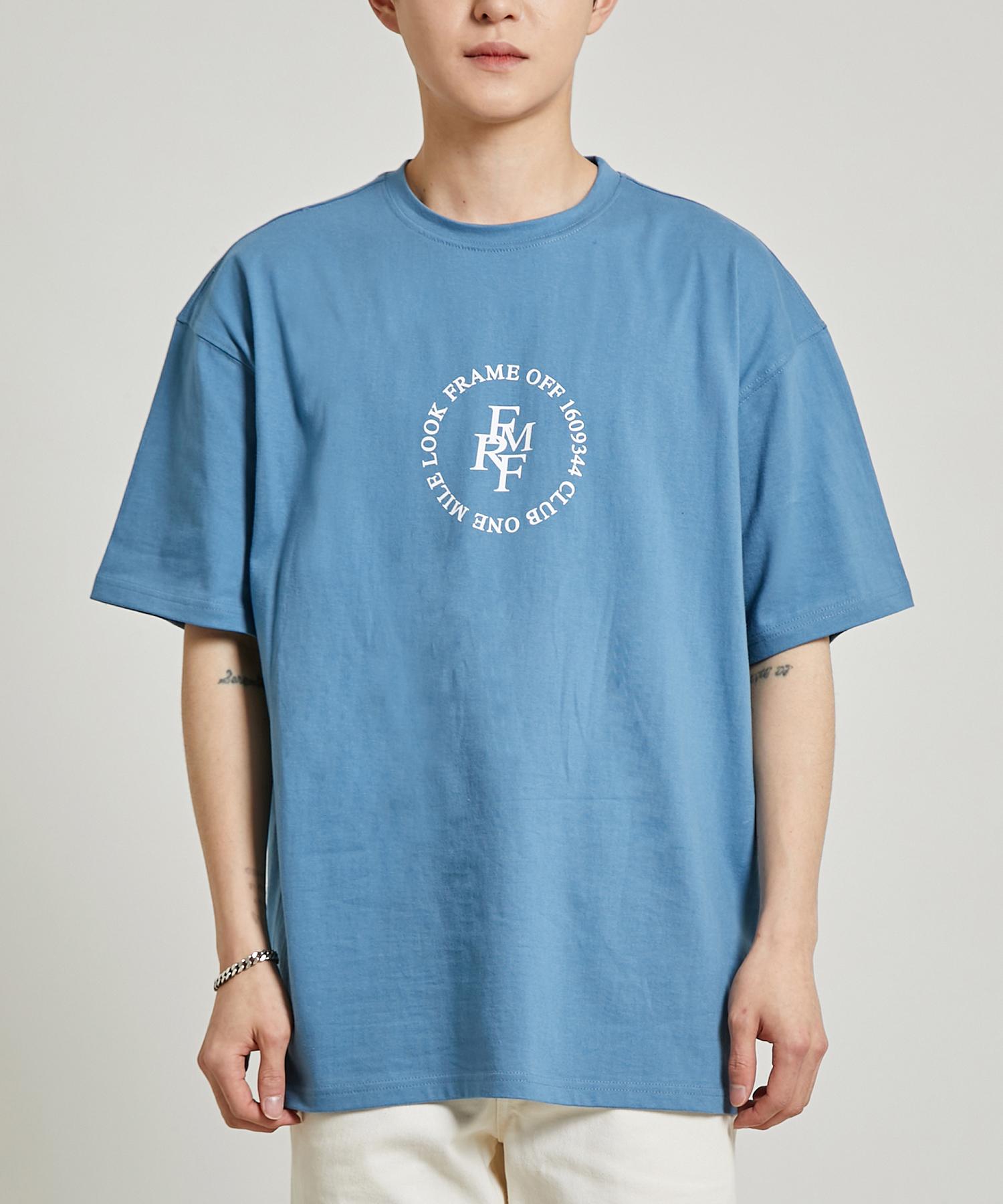 Frame Off Classic Circle Logo Short Sleeve T-Shirt - Blue Blue_L