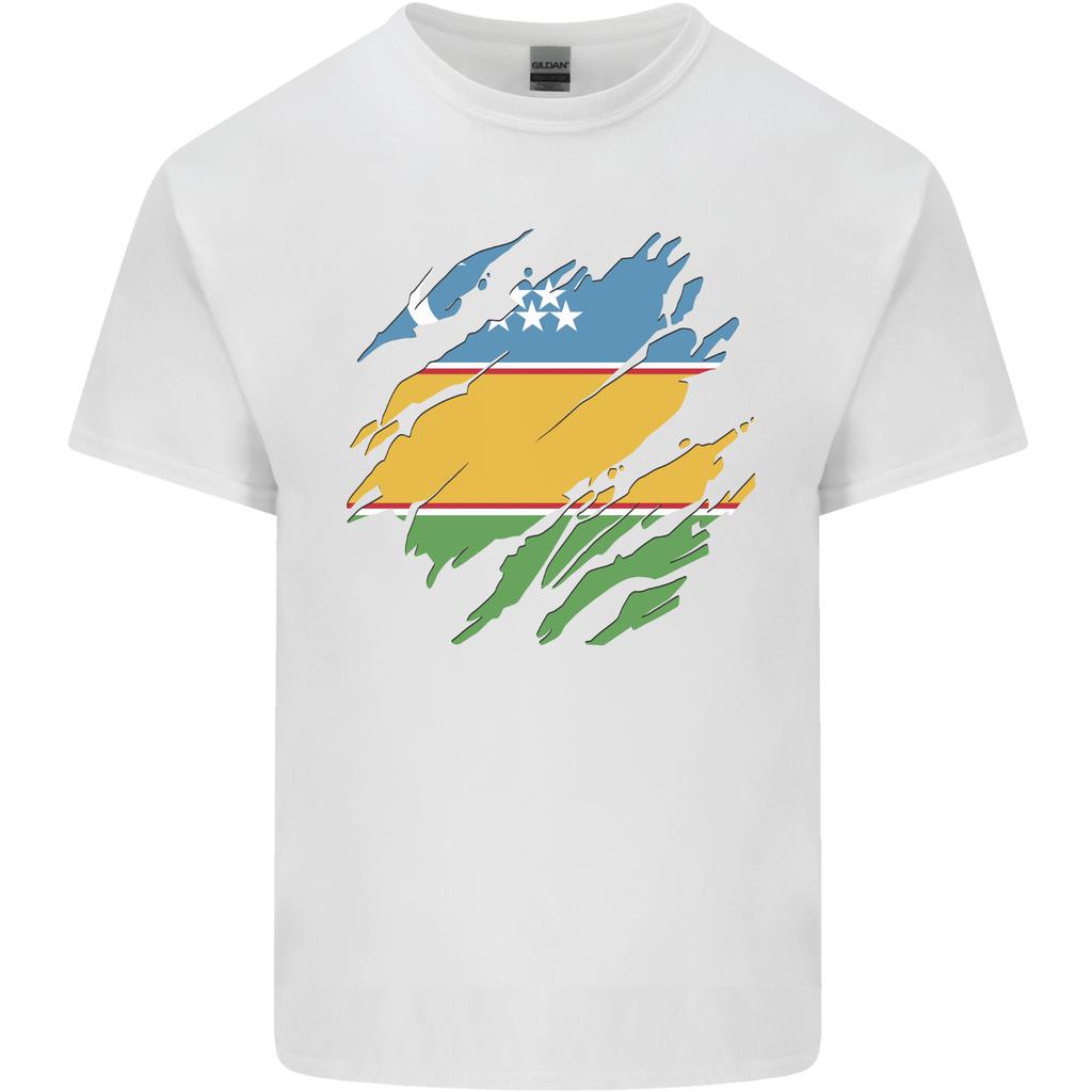 Torn Flag Karakalpaktsan Unisexs Light Cotton TShirt