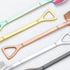 Stainless Steel Shovel Spoon Ice Cream Spoon Mini Dessert Spoons Creative Shapes Coffee Teaspoon Gift for Kitchen Restaurant Party