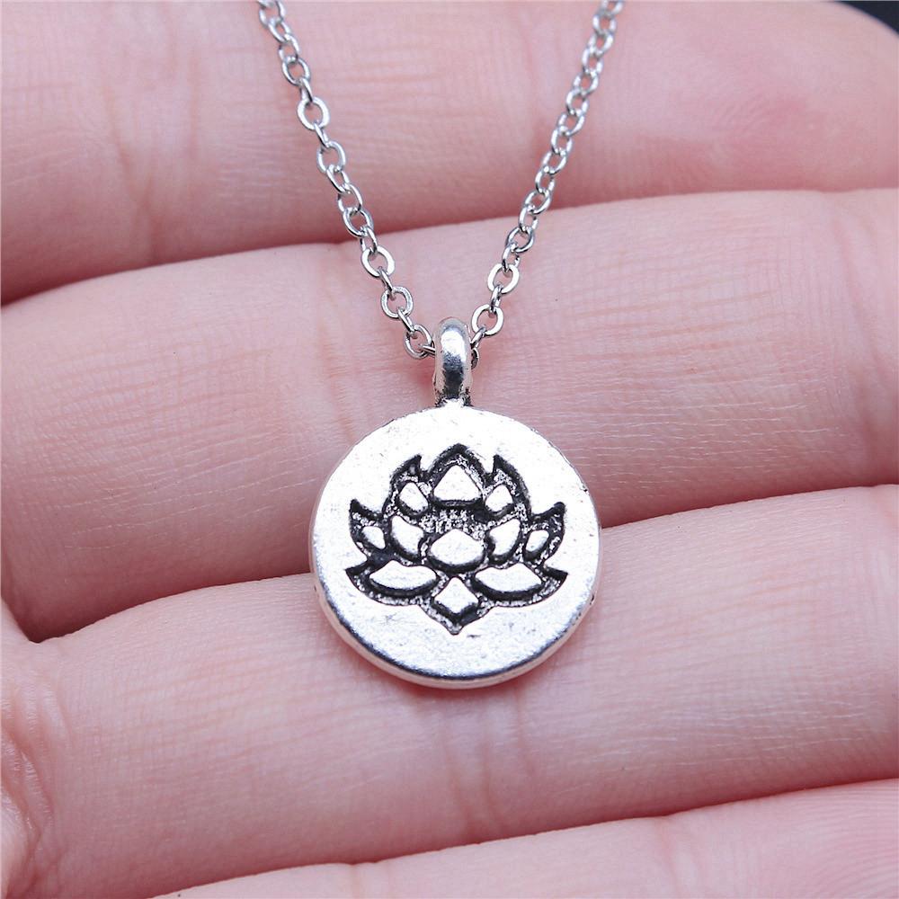Tree of Life Plant Growth Pendant Antique Silver Metal Girls Choker Necklace Trendy Boho Gift