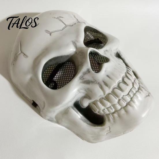 Maschera Osso Rotto Horror Maschera Teschio Integrale per Halloween, Accessorio Cosplay Spettrale per Case Infestate Comoda Traspirante per gli Occhi, Accessorio Costume da Festa,
