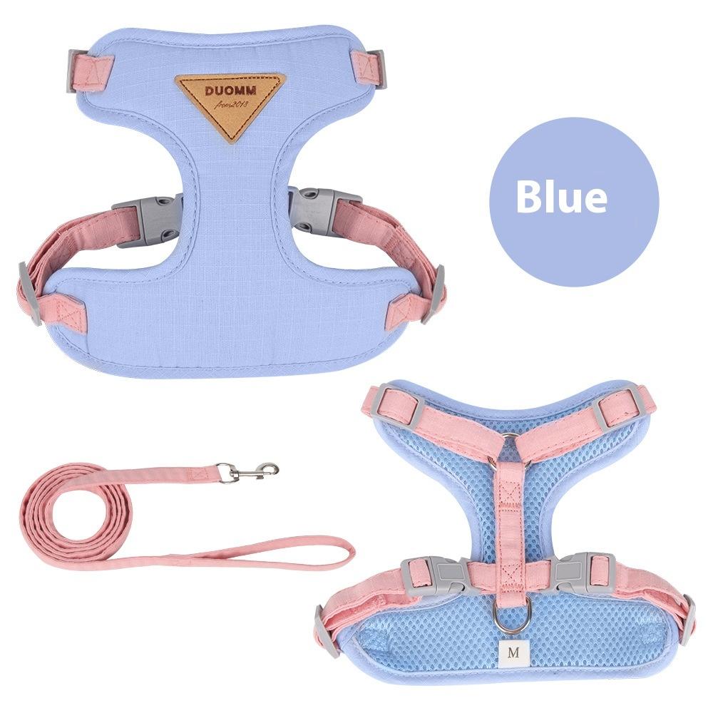 Cat Harness Leash Set Adjustable Puppy Harness Vest Escape Proof Set for Small Dogs Cats Breathable Durable Kitten Harnesses