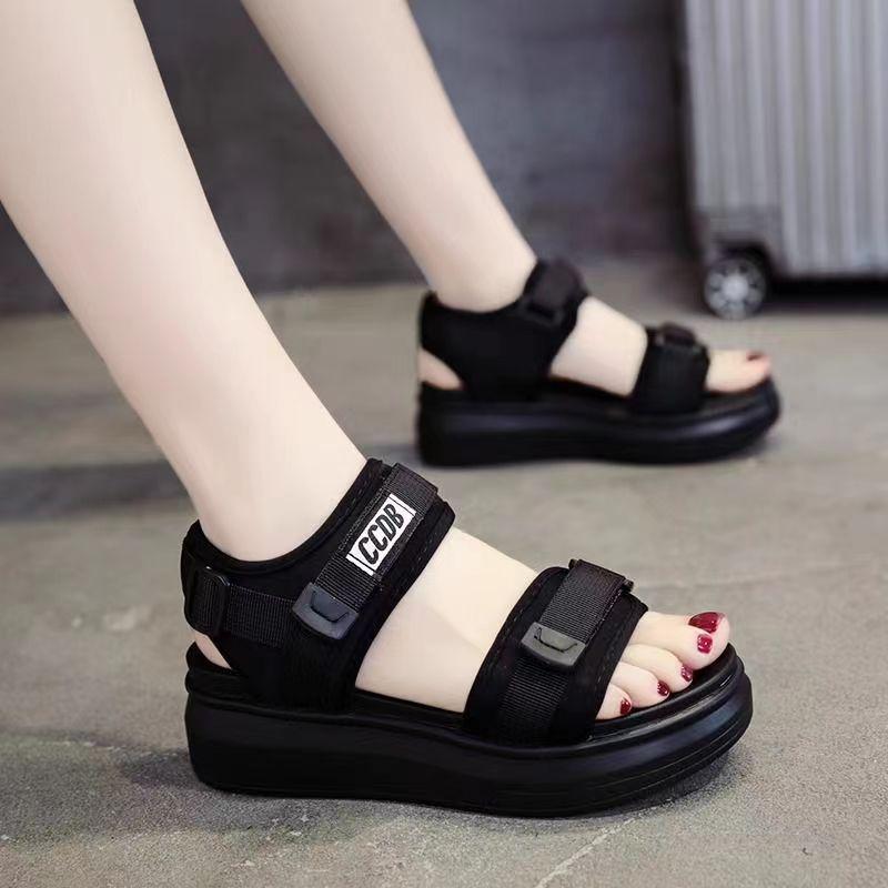 Sports Sandals Women's Summer New Wedge Heel Fashion Muffin Shoes Platform Sole Outer Wear Beach Shoes Women