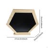 Desktop Memo Board Black Chalkboard Hexagon Sign with Stand Display