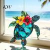 Gothic Aesthetic Room Decor Stained Glass Skull Suncatcher, Acrylic Colorful Window Hanging Wall Art Personalized Trendy Painted Pendant with