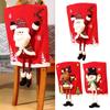 Snowman Santa Claus Elk Deer Chair Cover Christmas Chair Cover Christmas Table Decoration Dining Chair Cover Xmas Party Supplies