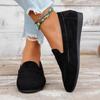 Ladies' Retro Lazy Loafers Soft Soled Bean Shoes Flat Single Shoes