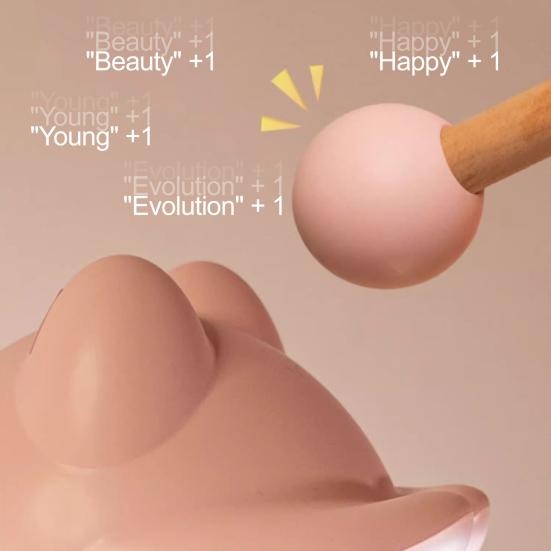 Wooden Fish Night Light Stress Relief Tap Lamp Cute Glow Bedside Lamp USB Charging Sleep Companion Interactive Toy