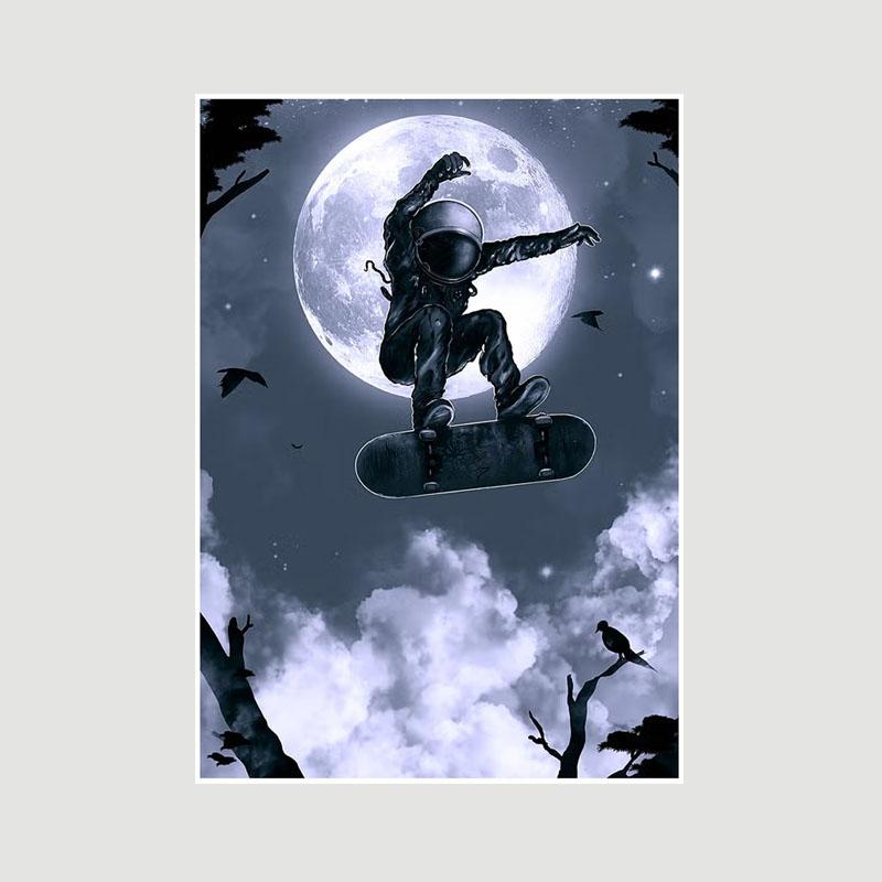 

Абстрактные астронавты космические мечты плакаты настенная живопись белая бумага художественные принты картины настенный декор гостиная домашний бар украшение живопись 30x21cm