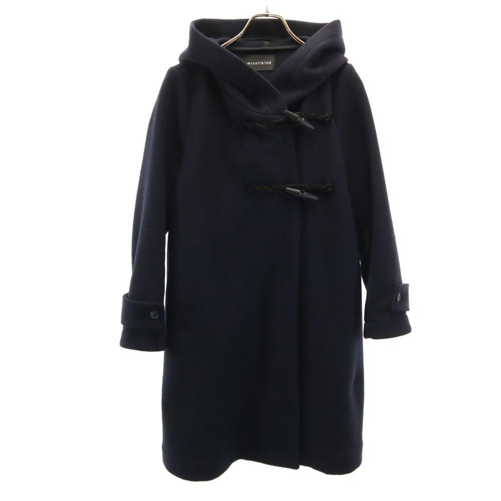 

Mizuiro ind шерстяное пальто-дафлкот темно-синее женское б/у