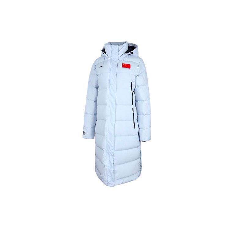 

Li Ning Badminton Series Logo Casual Warm Long Hooded Down Jacket Women outerwear Gray AYMR112-1 XL