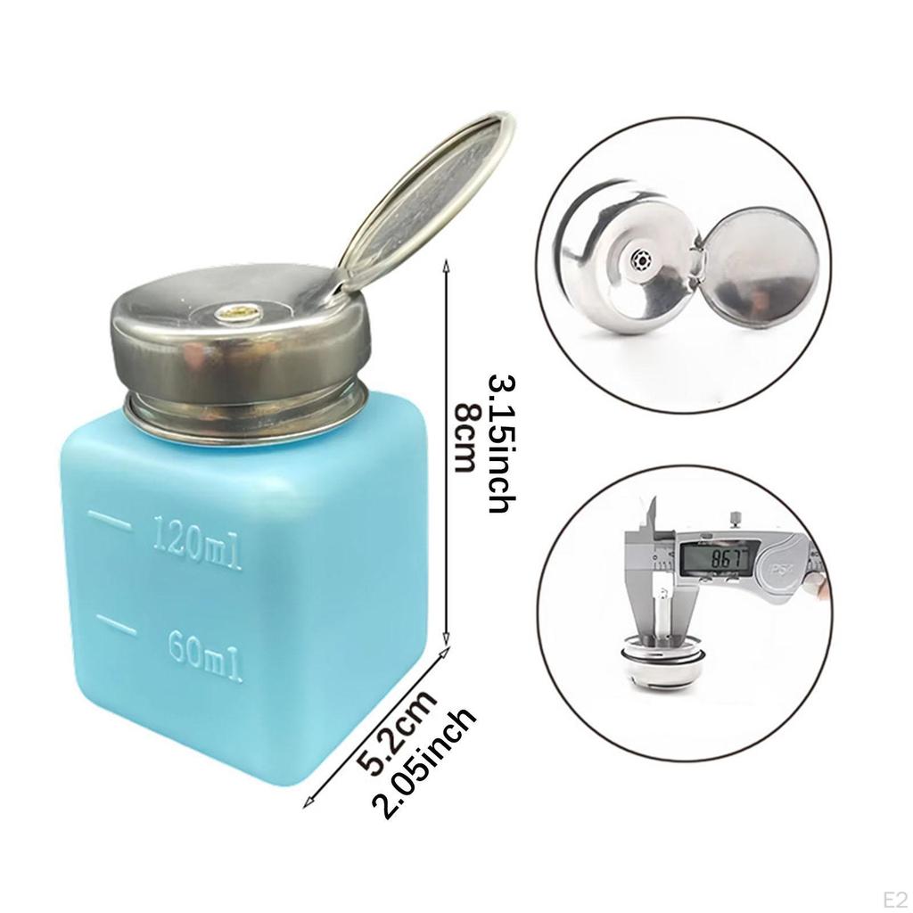 Liquid Dispenser with Pump for Nail Polish Remover, Refillable Container In Blue