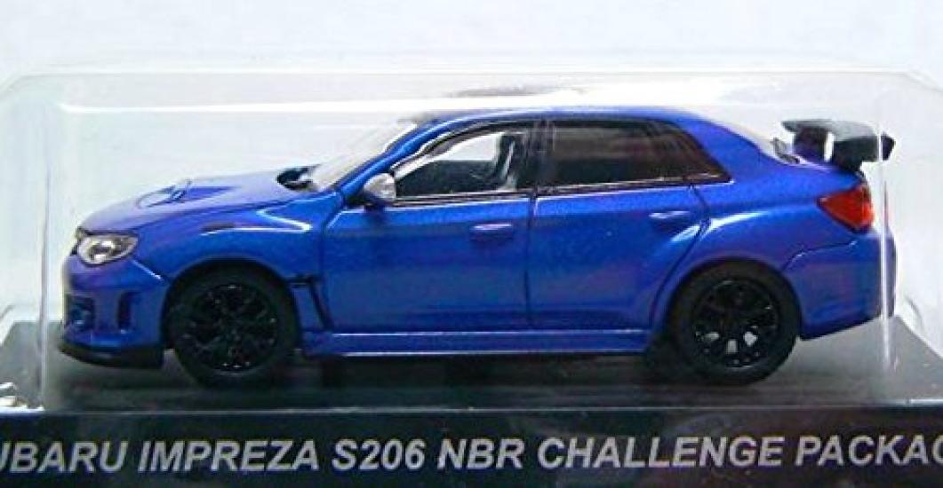 

Kyosho Subaru Diecast Car Single Circle K KYOSHO SUBARU Scale Impreza S206 NBR Challenge Impreza Challenge Package Blue Collection, Item, Sunkus, 1/64 синий