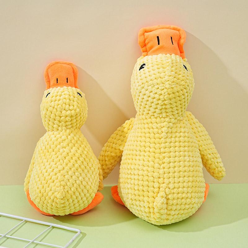 Dog toy plush companion sleeping duck bite resistant teeth to relieve boredom of little yellow duck pet interactive pet supplies