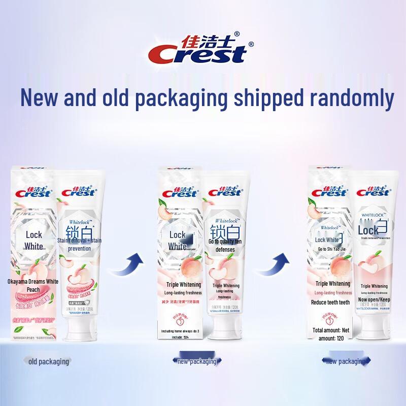 Crest 3D White Peach Whitening Toothpaste Bundle