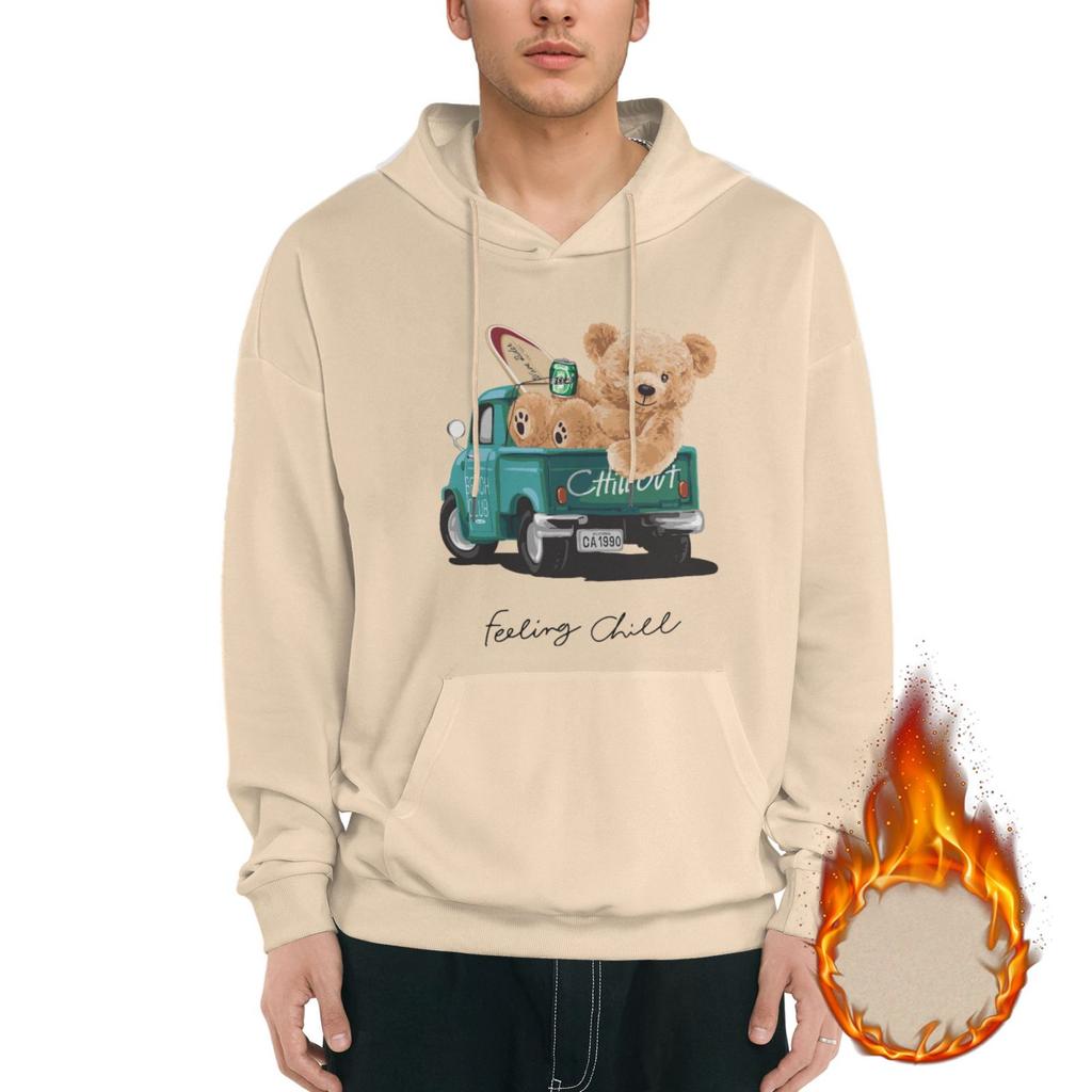 1 Pack Men’s Cozy Pullover Hoodie Soft Warm Fleece Lined Hooded Sweatshirt Winter Casual Everyday Streetwear Fit M-3XL