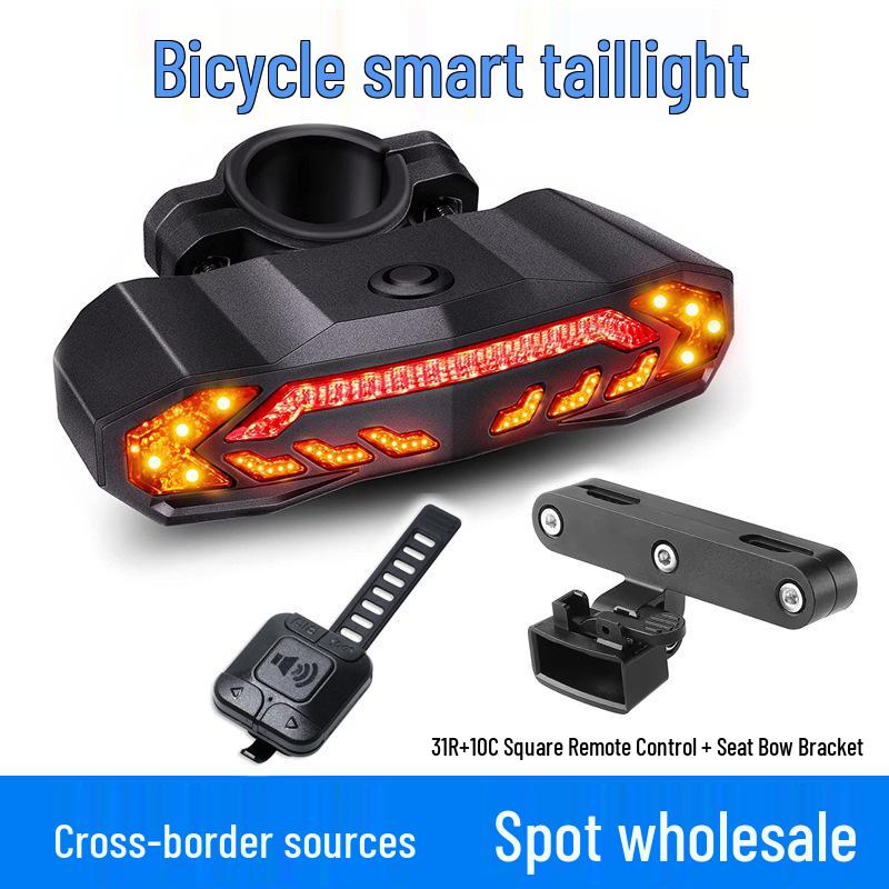SF31R Waterproof Taillight: Cross-Border Brake Sensor, Remote-Controlled, Energy-Saving, Anti-Theft Alarm, Rechargeable for Bicycles