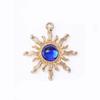 10pcs Baroque Style Gemstone Sun Charms DIY Craft Sparkling Jewelry Accessories Shiny Charming Gemstone Pendant Jewelry Making