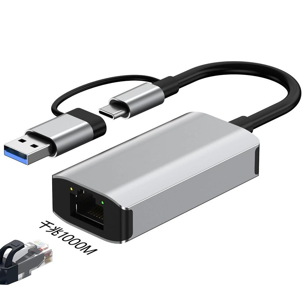 Type-C 5-in-1 Docking Station with Gigabit Ethernet and Multi-Port Expansion for Laptops