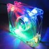8025 Klarer 8-cm-Gehäuselüfter mit LED-Leuchten für PC-Computergehäusekühler