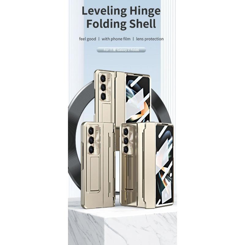 Slim Plastic Case for Samsung Galaxy Z Fold 6 5 4 3 Stand Hinge Protective Film Cover Full Coverage Holder Shockproof