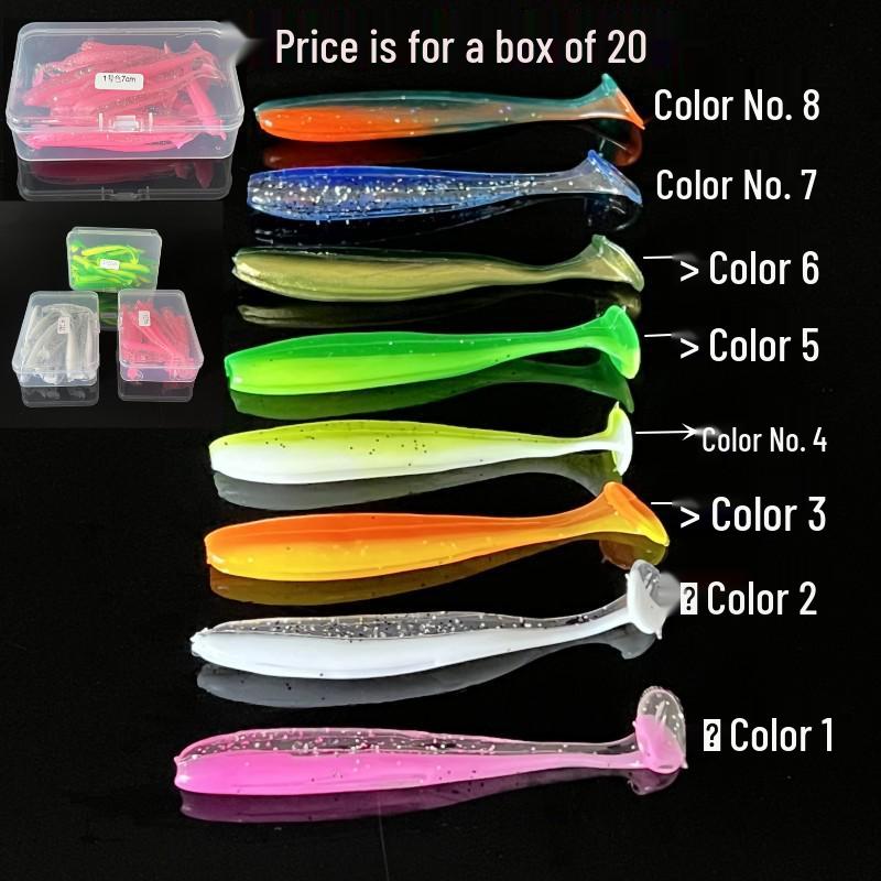 Doppelfarbiger T-Schwanz Lockwurm Weichköder