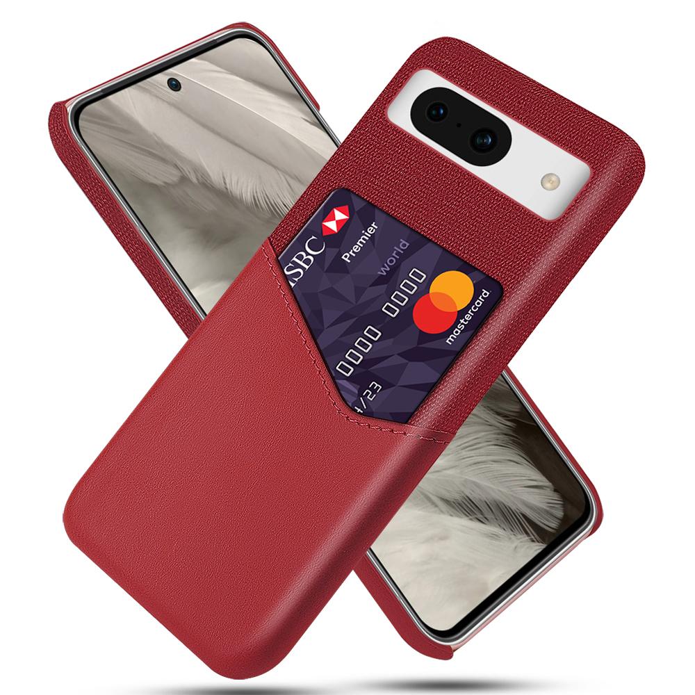 

Для чехла для телефона Google Pixel 8a с отделением для карт, задняя крышка из ПУ кожи+ПК Red