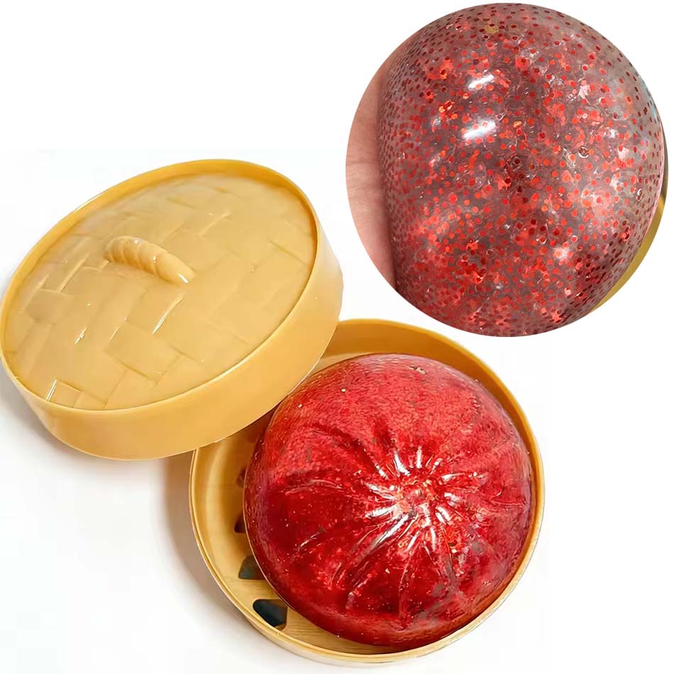 6 stili Squishy a forma di Raviolo Arcobaleno Gigante Morbido Giocattolo Sensoriale da Spremere Sollievo Ansia Fidget Sfera Antistress per ADHD Autismo
