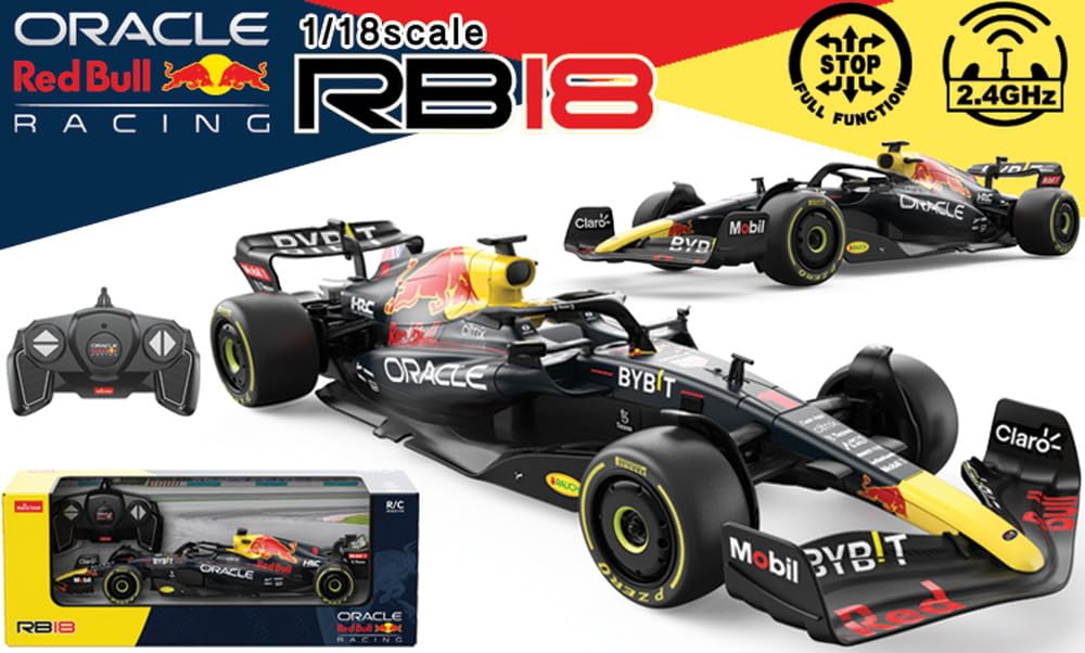 Doyusha Scale Oracle Red Bull Racing RB18 Electric Radio Control Car 14385 2.4GHz 1/18