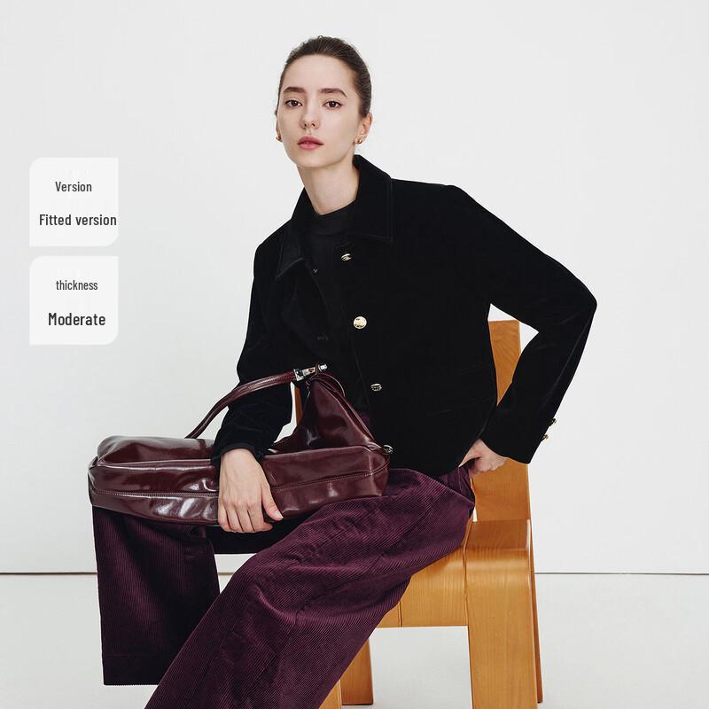 Navigare Women's Retro Velvet Short Jacket