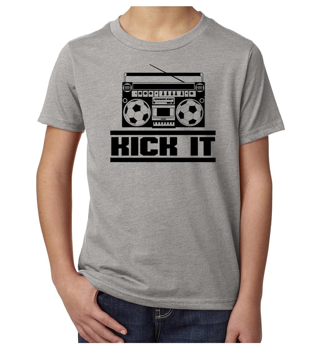 Kick it Soccer Radio, Youth Funny Soccer shirts, Graphic T-Shirts M