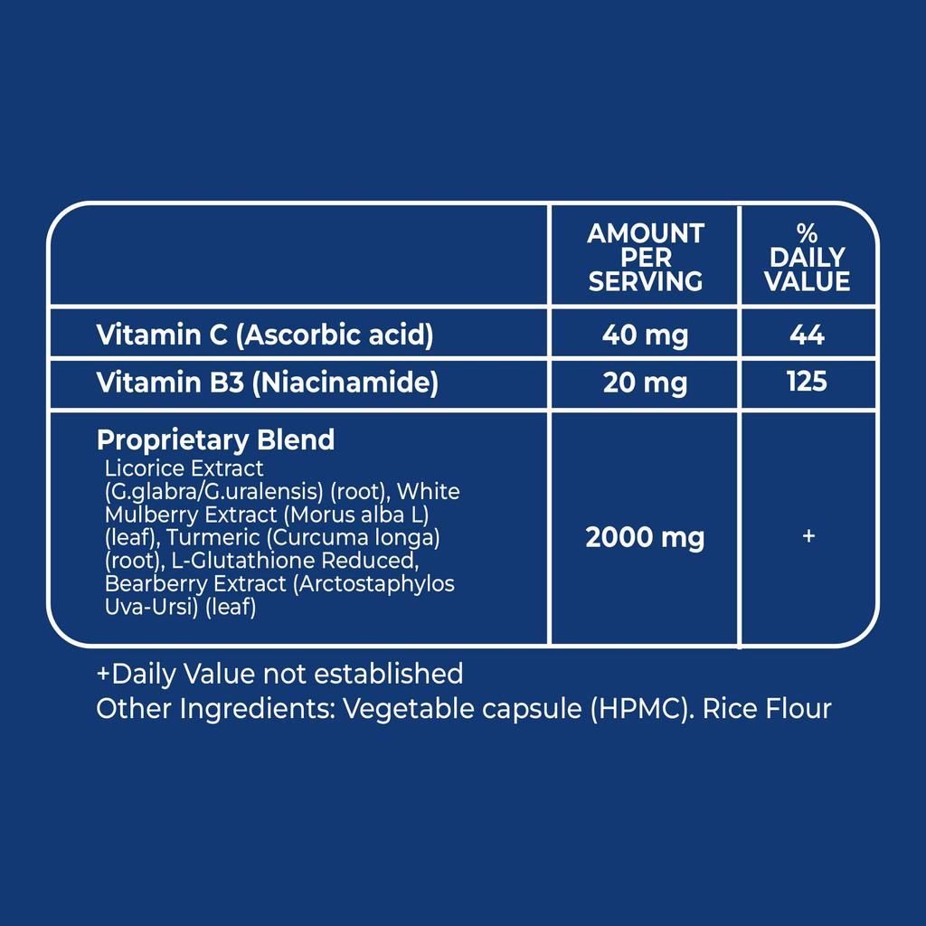 XEMENRY Capsule de Albire cu Glutation, 2000mg Glutation, Supliment de Albire cu Eficiență Ridicată, Antioxidant