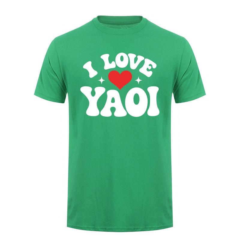 Cool I Love Yaoi T Shirt Funny Heart Anime Unisexga Boys Love Fan Gift Tshirts Short Sleeve Tee Da182